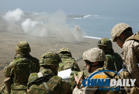 日自衛(wèi)隊首次與美軍舉行實彈射擊訓(xùn)練 加強離島防衛(wèi)