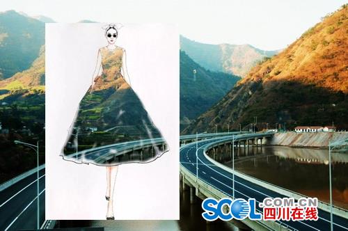 把高速公路做成衣服穿上身 美不美？（組圖）