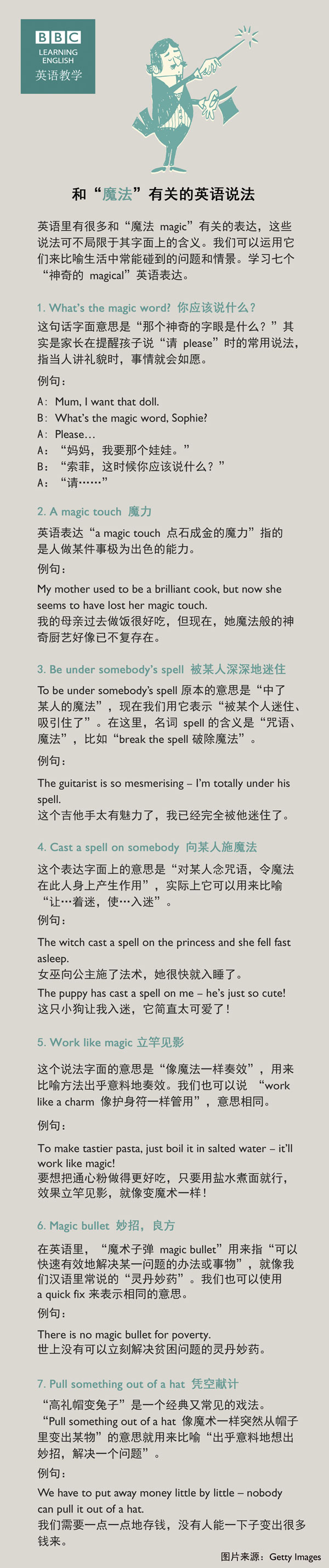 和“魔法”有關(guān)的英語(yǔ)說(shuō)法