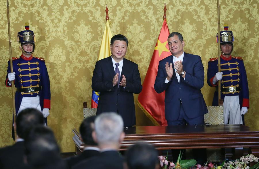 In pics: Chinese president's visit in Ecuador